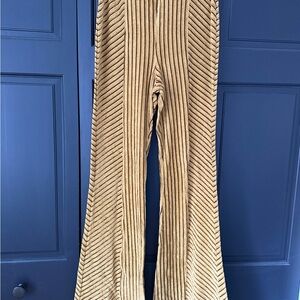 Striped Gold Flared Pants